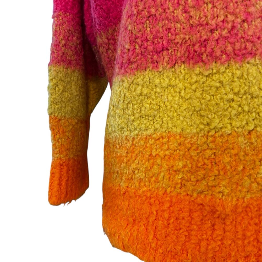 Anthropologie Simone Striped Fuzzy Knit Sweater Sz S - Picture 11 of 13